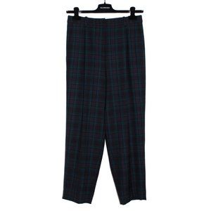 J. Crew Bi-Stretch Wool Tapered Pant in Black Watch Tartan